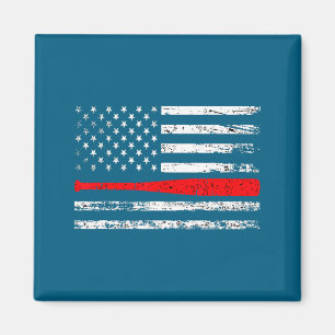 Vatertag Baseball abgenutzte amerikanische Flagge Magnet
