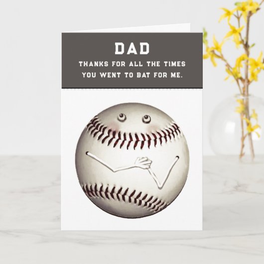 Vatertag Baseball Karte (Gelbe Blume)