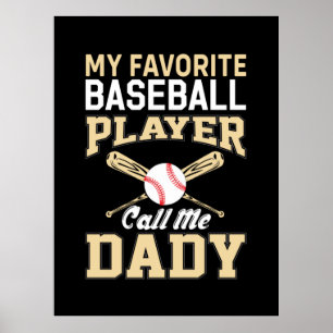 Vatertag Baseball-Spieler nennen mich Vater Poster