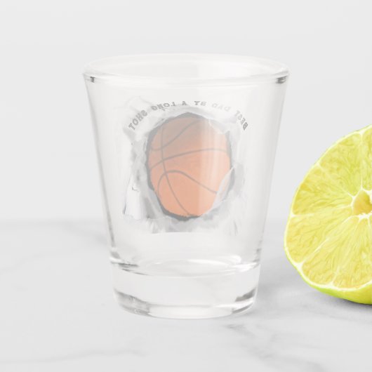 Vatertag Basketball Vater Schnapsglas (Rückseite)