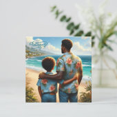 Vatertag Beach Bond Ethnischer Vater & Sohn (Stehend Vorderseite)