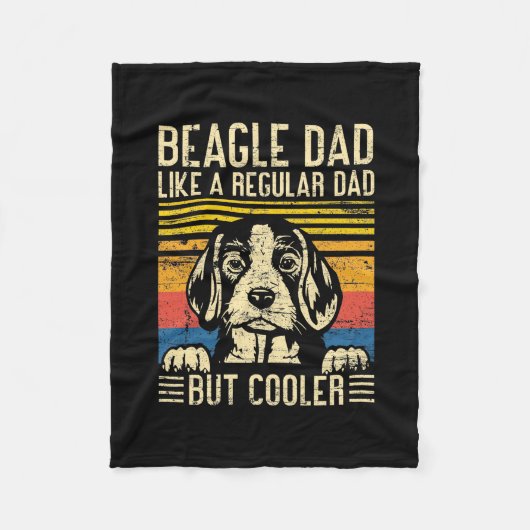 Vatertag | Beagle Dog Vater Fleecedecke (Vorderseite)