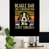 Vatertag | Beagle Dog Vater Poster (Heimbüro)