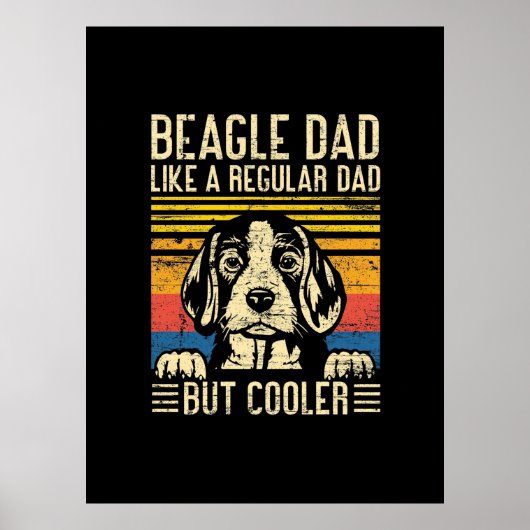 Vatertag | Beagle Dog Vater Poster (Vorne)
