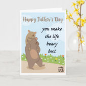 Vatertag - Beary Best Karte (Gelbe Blume)