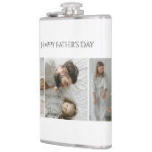 Vatertag - Benutzerdefiniertes 3 Foto und Text | Flachmann (Links)