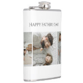 Vatertag - Benutzerdefiniertes 3 Foto und Text | Flachmann (Rechts)