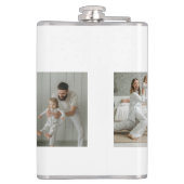 Vatertag - Benutzerdefiniertes 3 Foto und Text | Flachmann (Rückseite)