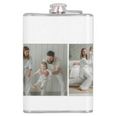 Vatertag - Benutzerdefiniertes 3 Foto und Text | Flachmann (Rückseite)