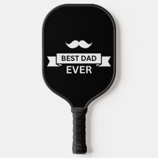 Vatertag BEST VATER JE Typo mit Mustache Pickleball Schläger