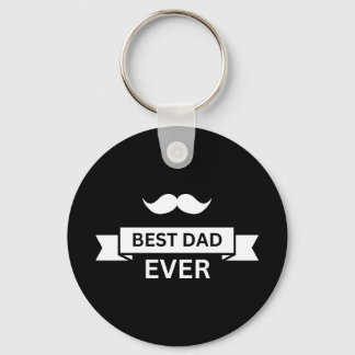 Vatertag BEST VATER JE Typo mit Mustache Schlüsselanhänger