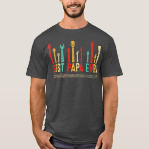 Vatertag Beste Papa Ever Gitarre Lover Gitarrist T-Shirt