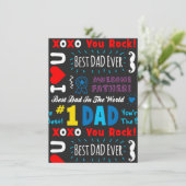 Vatertag Beste Vater-Redewendungen Karte (Stehend Vorderseite)