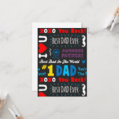 Vatertag Beste Vater-Redewendungen Karte (Vorderseite/Rückseite Beispiel)