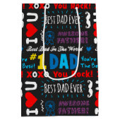 Vatertag Beste Vater-Redewendungen Mittlere Geschenktüte (Rückseite)