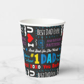Vatertag Beste Vater-Redewendungen Pappbecher (Rechts)