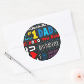 Vatertag Beste Vater-Redewendungen Runder Aufkleber (Umschlag)