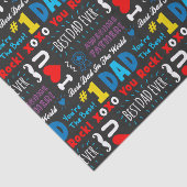 Vatertag Beste Vater-Redewendungen Seidenpapier (Ausschnitt)