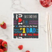 Vatertag Beste Vater-Redewendungen Serviette (Beispiel)