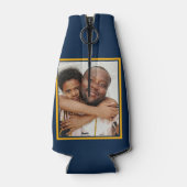 Vatertag Bester Bonus Vater je für Stepfather Flaschenkühler (Rückseite)