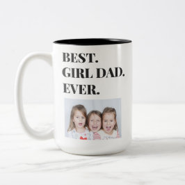Vatertag Bester Girl-Vater je Foto Zweifarbige Tasse