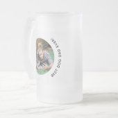 Vatertag Bester Hund Vater Custom Foto Mattglas Bierglas (Vorderseite Links)