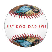 Vatertag Bester Hund Vater je benutzerdefiniertes Baseball (Rückseite)