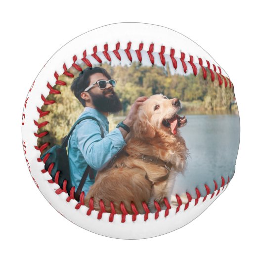 Vatertag Bester Hund Vater je benutzerdefiniertes Baseball (Vorderseite Links)
