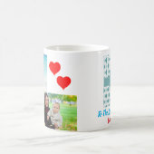 Vatertag Bester Husband-Vater je zwei Fotos Kaffeetasse (Mittel)