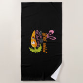 Vatertag Bester Kaninchen-Vater je Strandtuch (Vorderseite)