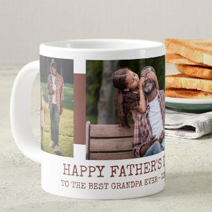 Vatertag Bester Opa Aller Zeiten 3 Foto Rostbraun Jumbo-Tasse
