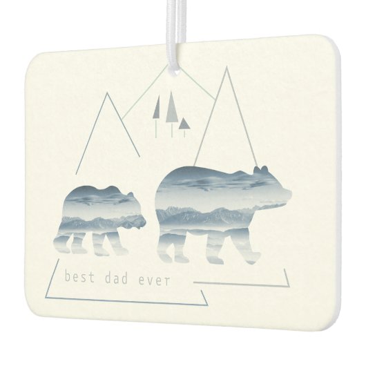 Vatertag Bester Papa Bären Autolufterfrischer (Links)