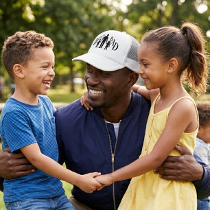 Vatertag - Bester Papa - Familiensilhouetten Truckerkappe