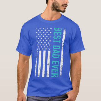 Vatertag Bester Papa mit US-amerikanischer Flagge T-Shirt