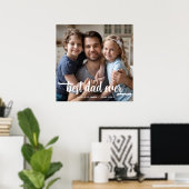 Vatertag-Bester-Vater-aller-Zeiten-Script-Foto Poster (Heimbüro)