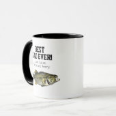 Vatertag Bester Vater Bass Angelnade Tasse (Vorderseite Links)