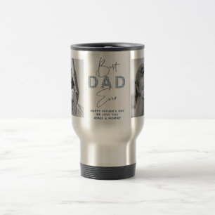 Vatertag Bester Vater je 2 Foto Dusty Blue Reisebecher