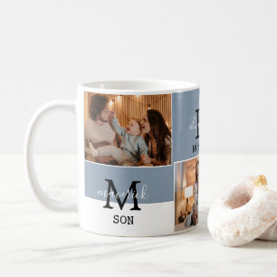 Vatertag Bester Vater je 2 Foto mit Monogramm Kaffeetasse