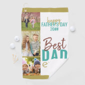 Vatertag Bester Vater je 3 Foto Strip Golfhandtuch (Insitu)