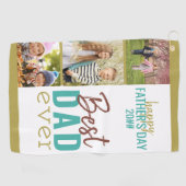 Vatertag Bester Vater je 3 Foto Strip Golfhandtuch (Horizontal)