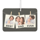 Vatertag | Bester Vater je 3 FotoCollage Autolufterfrischer (Vorderseite)