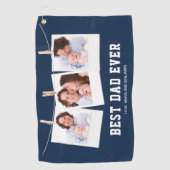 Vatertag| Bester Vater je 3 FotoCollage Golfhandtuch (Vorderseite)