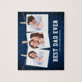 Vatertag | Bester Vater je 3 FotoCollage Puzzle (Vertikal)