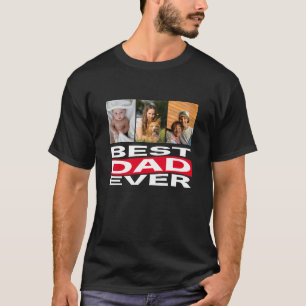 Vatertag Bester Vater je 3 FotoCollage T-Shirt