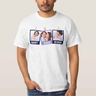 Vatertag Bester Vater je 3 FotoCollage T-Shirt