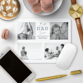 Vatertag Bester Vater je 4 Foto Dusty Blue Mousepad