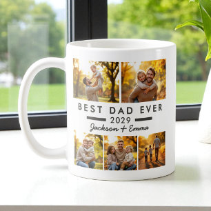 Vatertag Bester Vater je 5 FotoCollage Kaffeetasse