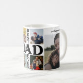 Vatertag Bester Vater je 6 Foto Collage Kaffeetasse (VorderseiteRechts)