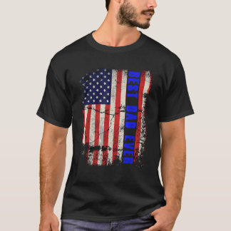 Vatertag Bester Vater je Amerikanische Flagge Vint T-Shirt