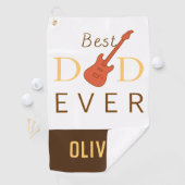 Vatertag Bester Vater je braune Gitarre Moderne Golfhandtuch (Insitu)